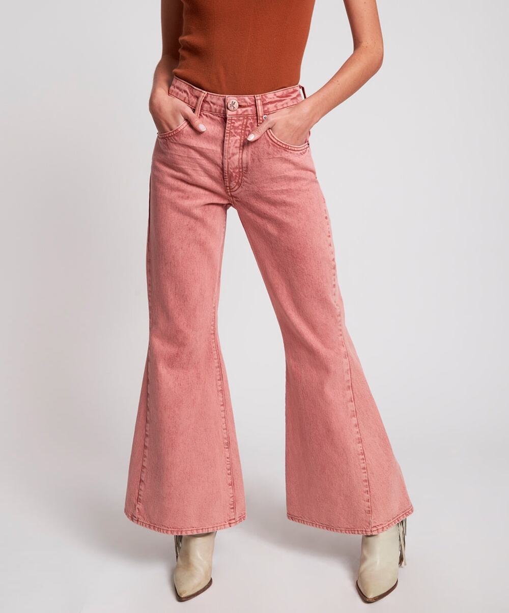 NWT One Teaspoon 26 Marines Flared Mid Rise Bell Bottom Light Vintage Red Jeans